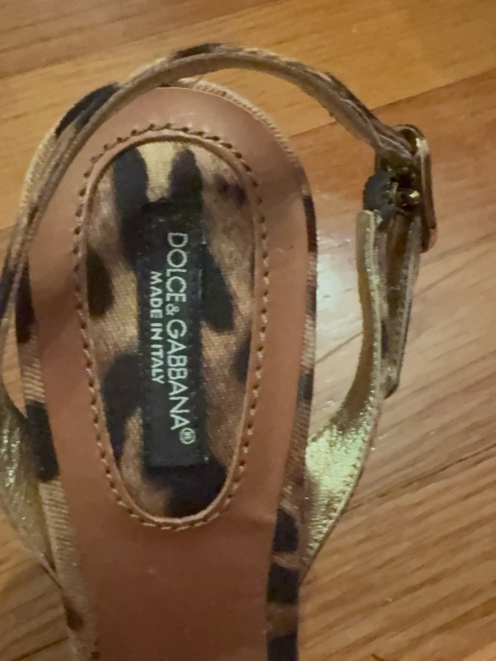 Dolce & Gabbana Leopard Print Slingback Heels in Brown - Picture 2 of 4